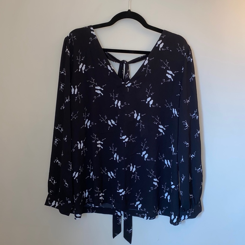 NWT Ann Taylor Loft bird blouse